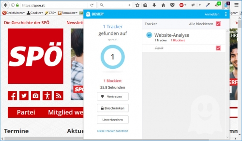 SPÖ: 1 Tracker